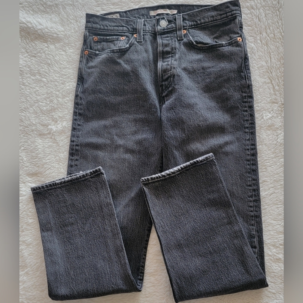 Levi's Wedgie Straight Black Jeans Size 27